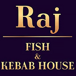 Raj Fish & Kebab House logo.